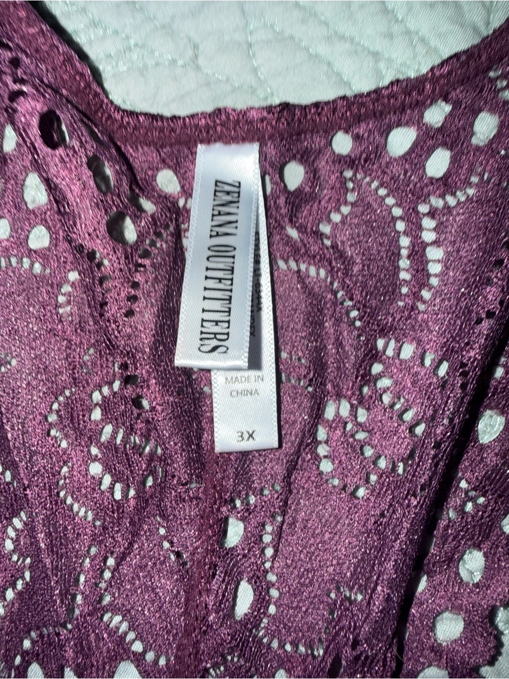 Zenana Outfitters Plum Lace Longline Bralette - Picture 4 of 4